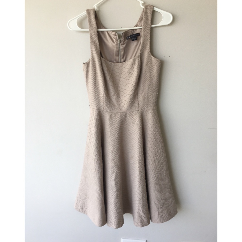 AX crocodile dress beige with side Pocket